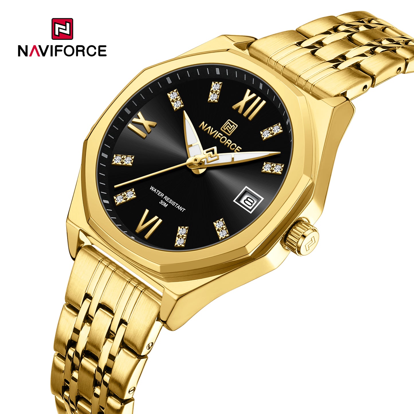 Naviforce 5052 Preston Women Watch - Gold Black