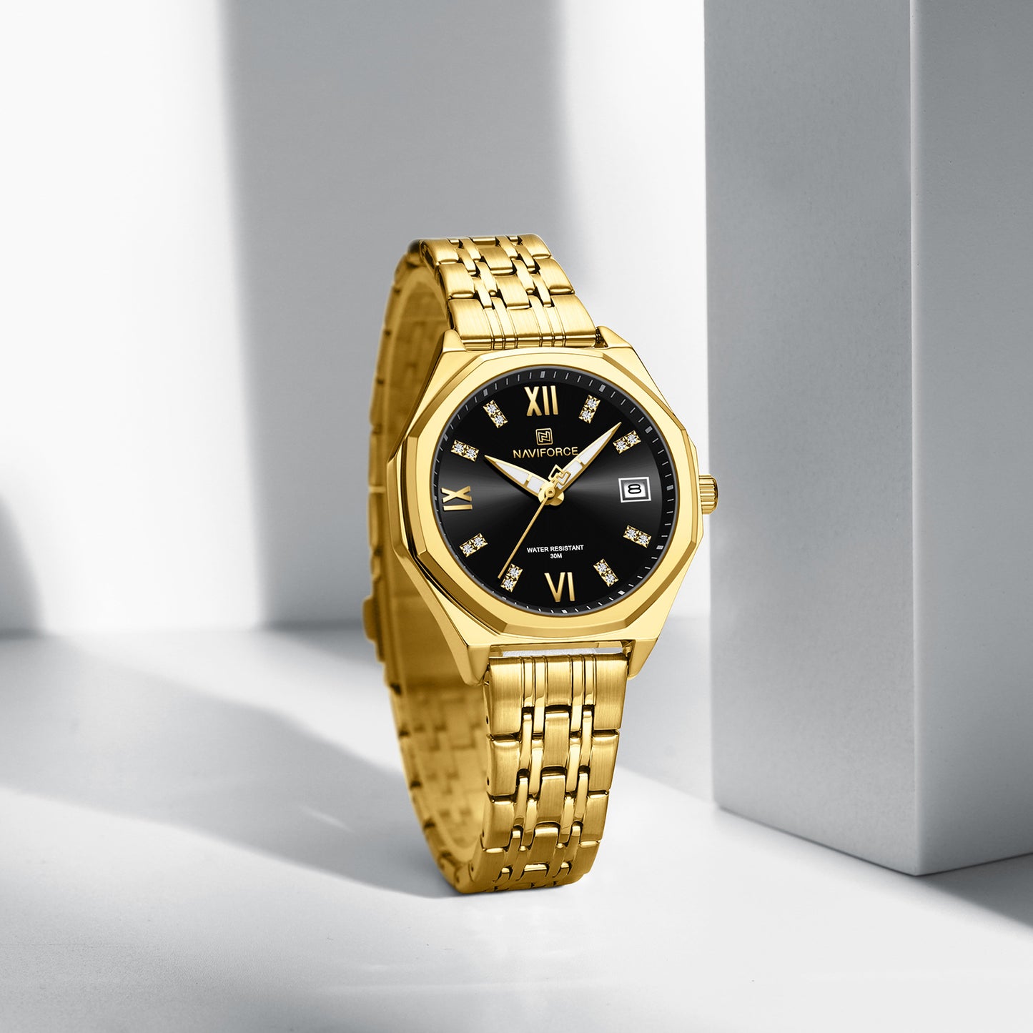 Naviforce 5052 Preston Women Watch - Gold Black