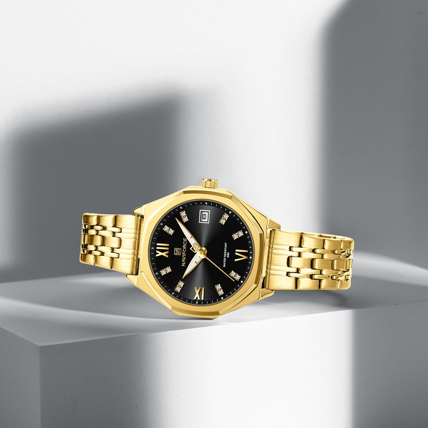 Naviforce 5052 Preston Women Watch - Gold Black