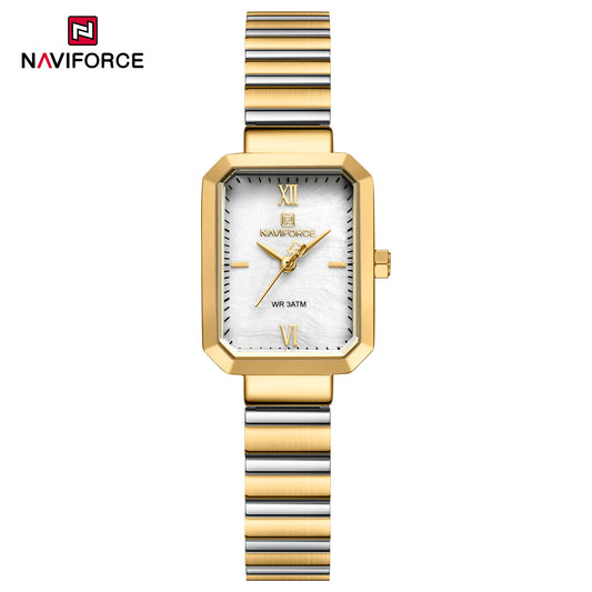 Naviforce 5050 Beverly Women Watch - Gold White