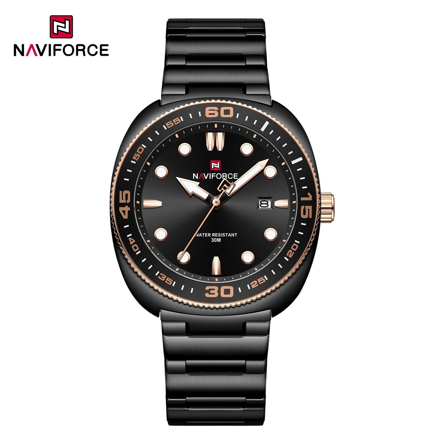 Naviforce 9250 Zala Men Watch - Black Rosegold