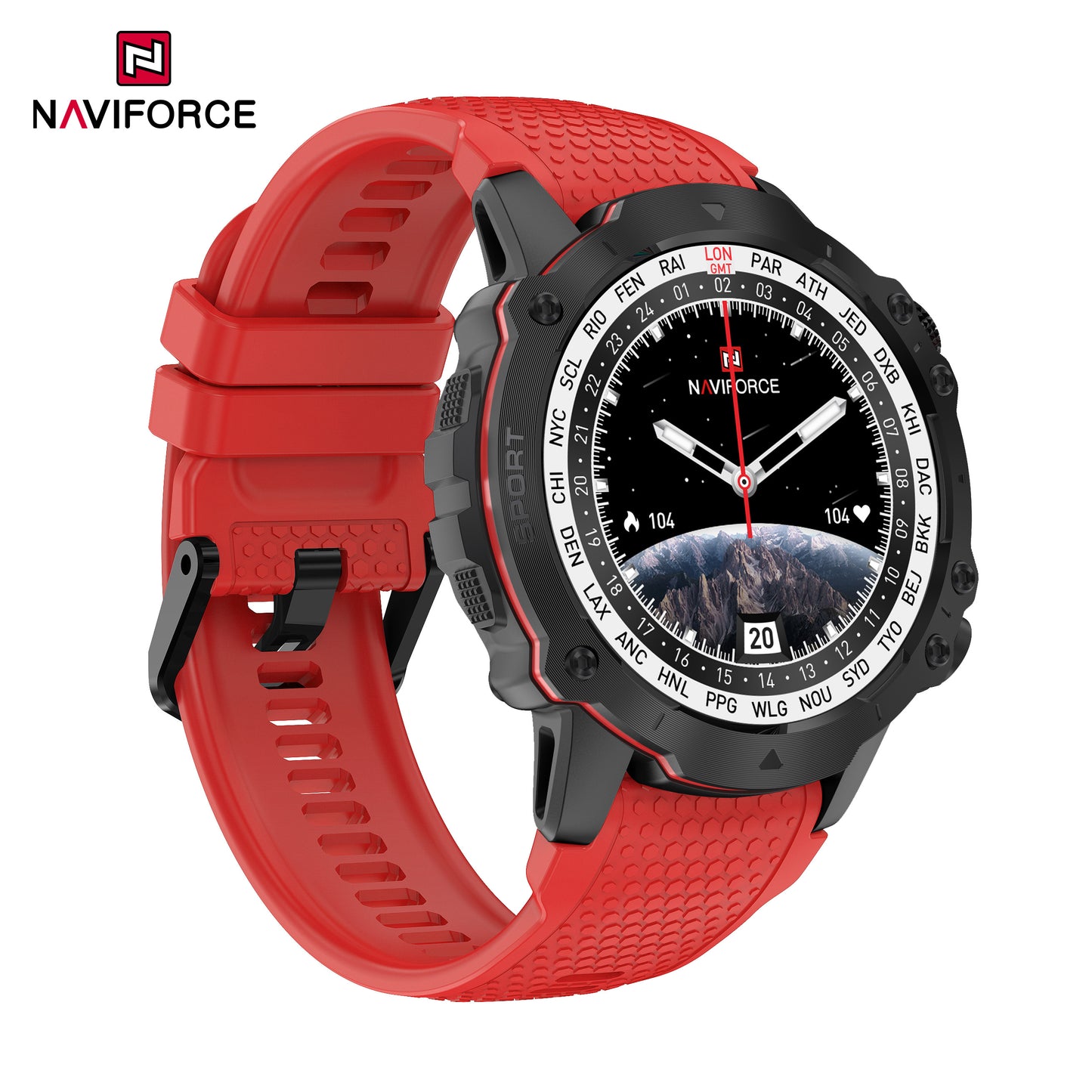 Naviforce NT10 SportPro Smart Watch - Black Red