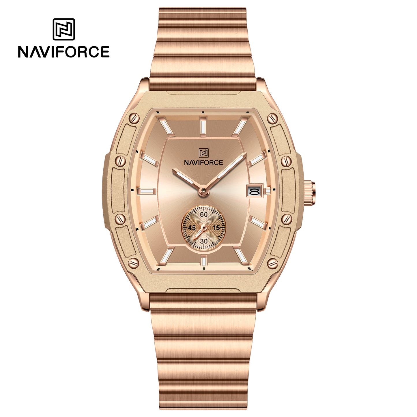 Naviforce NF8068 Paris Couple Watch - Rosegold