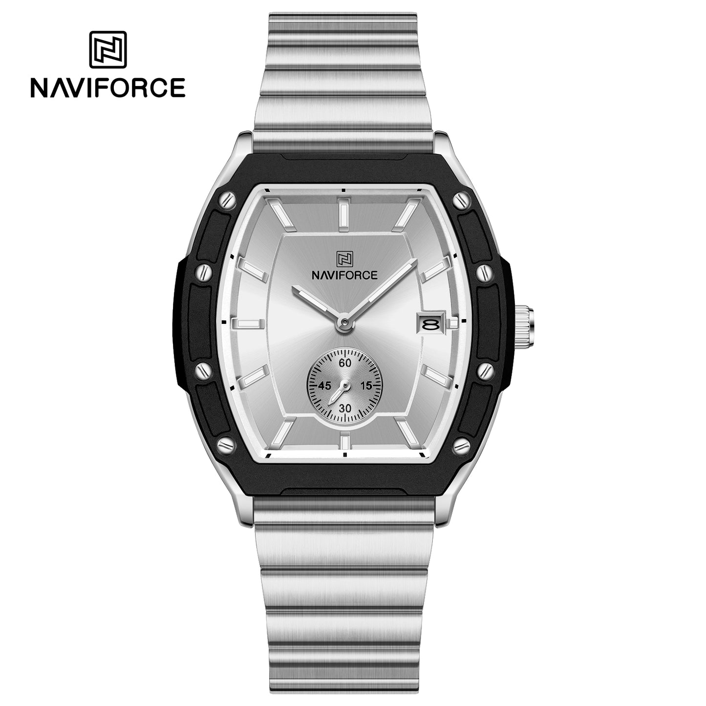Naviforce NF8068 Paris Couple Watch - Silver