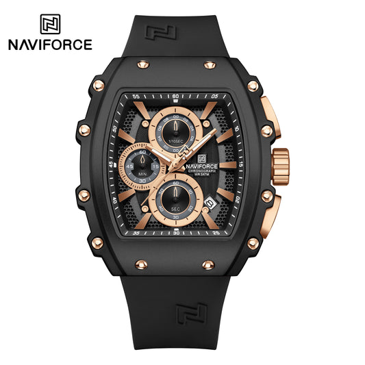 Naviforce 8070 Symphony Men Watch - Black Rosegold