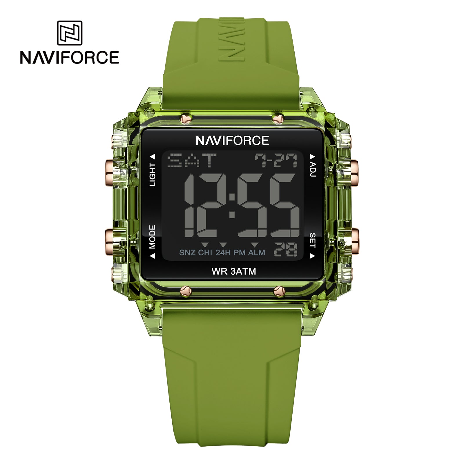 Naviforce 7101 Belladonna Silicone Women Watch Green