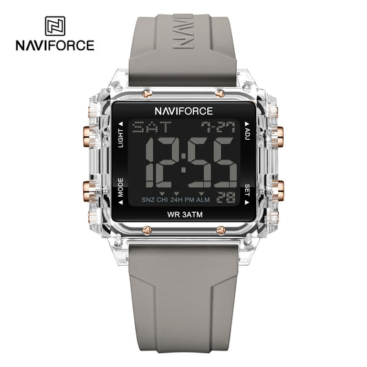 Naviforce 7101 Belladonna Silicone Women Watch - Grey