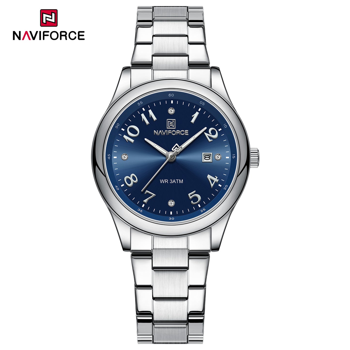 Naviforce 5059 Ascot Quartz Women Watch - Silver Blue