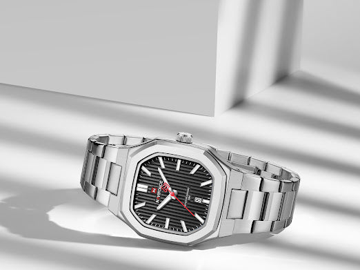 Naviforce 9271 Prestige Men Watch - Silver Black