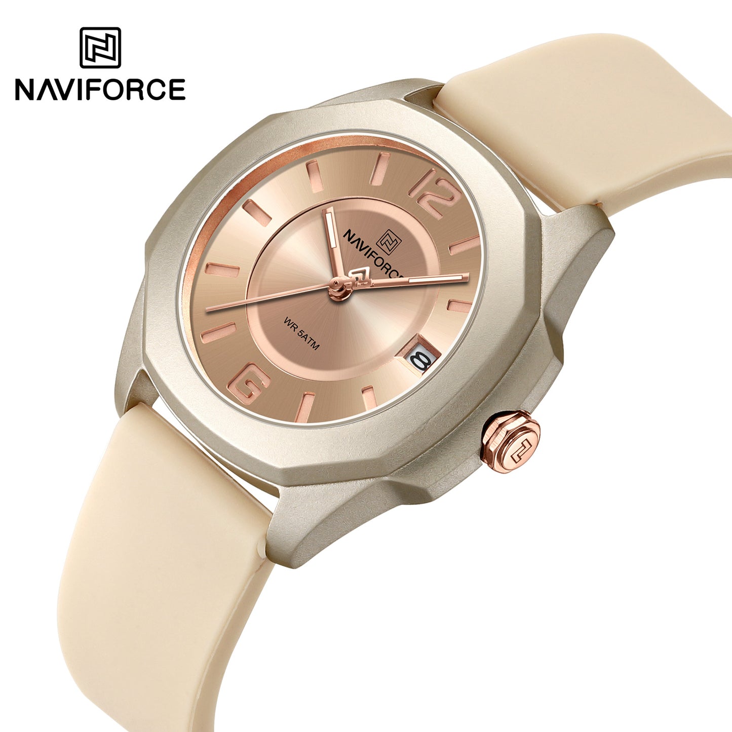 Naviforce 7107 Naddy Women Watch - Nude Yellow