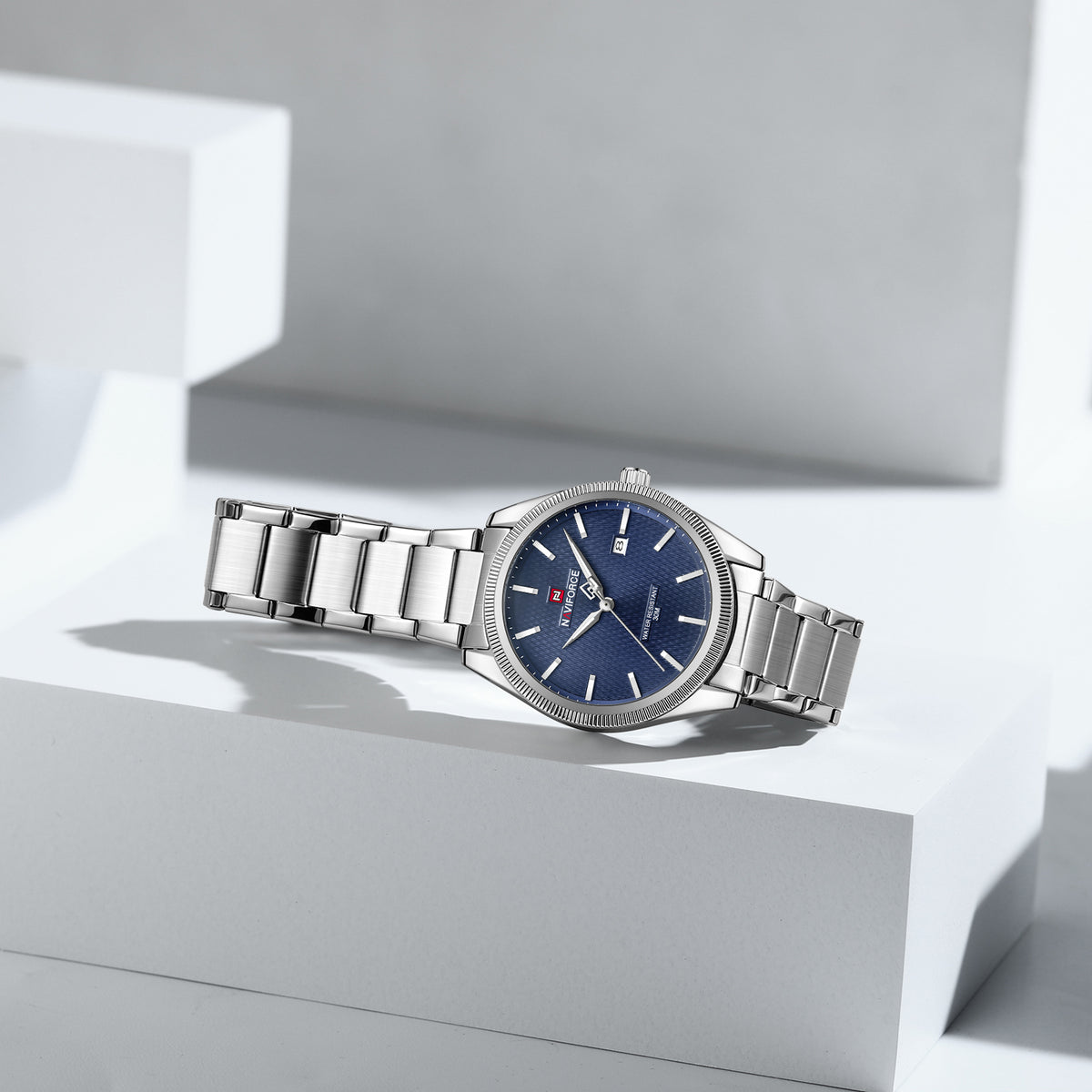 Naviforce 9276S Maison Classic Men Watch - Silver-blue