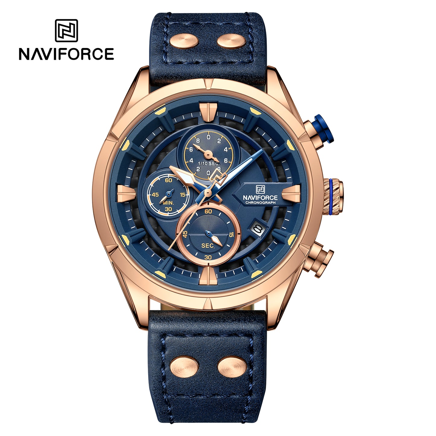 Naviforce 8045 Charlie Chronograph Men Watch - Blue