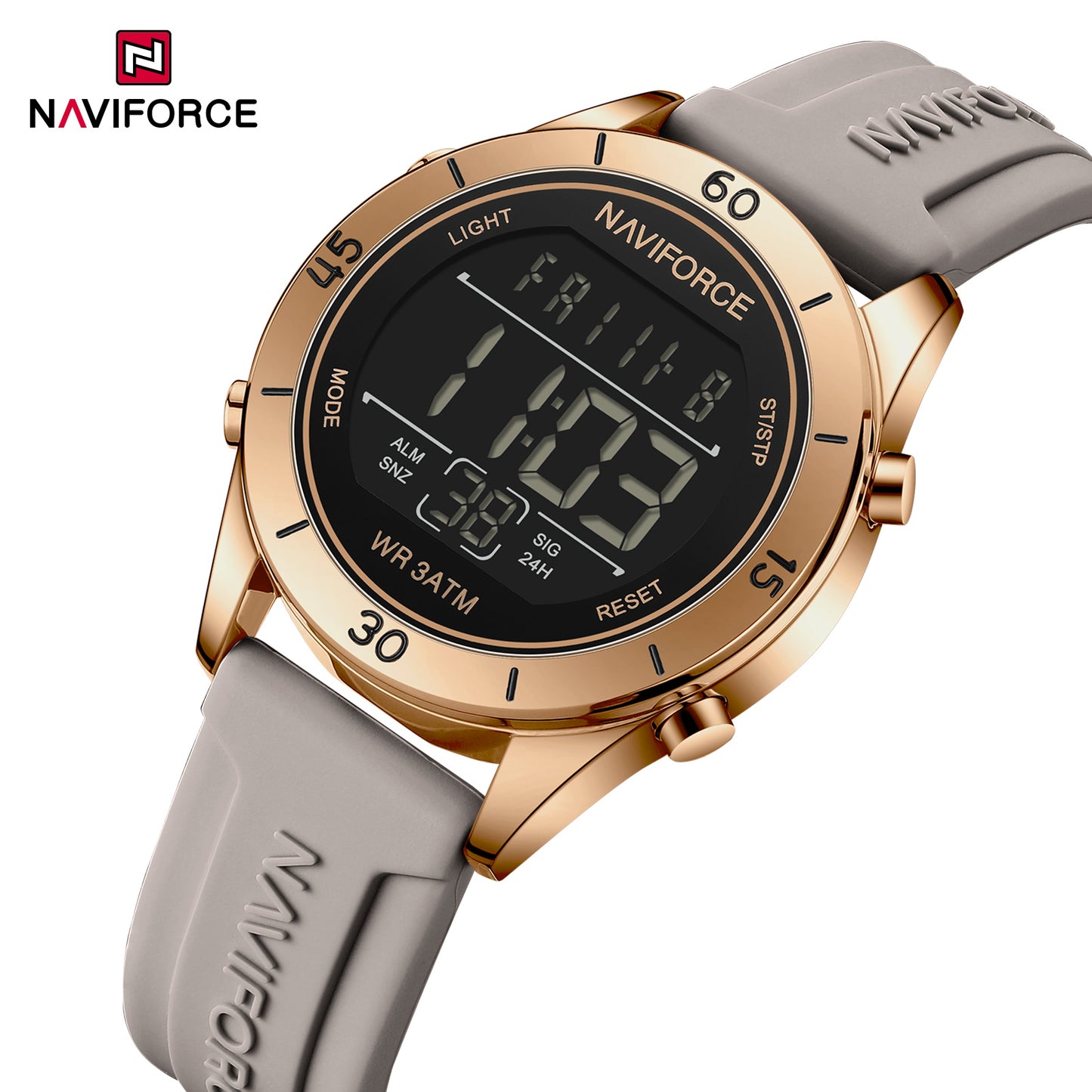 Naviforce 5054 Polo Digital Women Watch - Grey