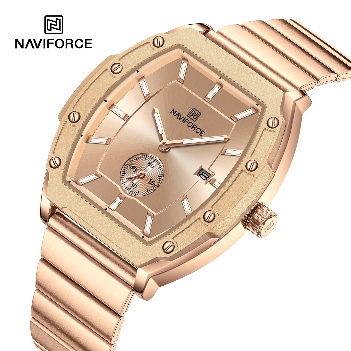 Naviforce NF8068 Paris Couple Watch - Rosegold