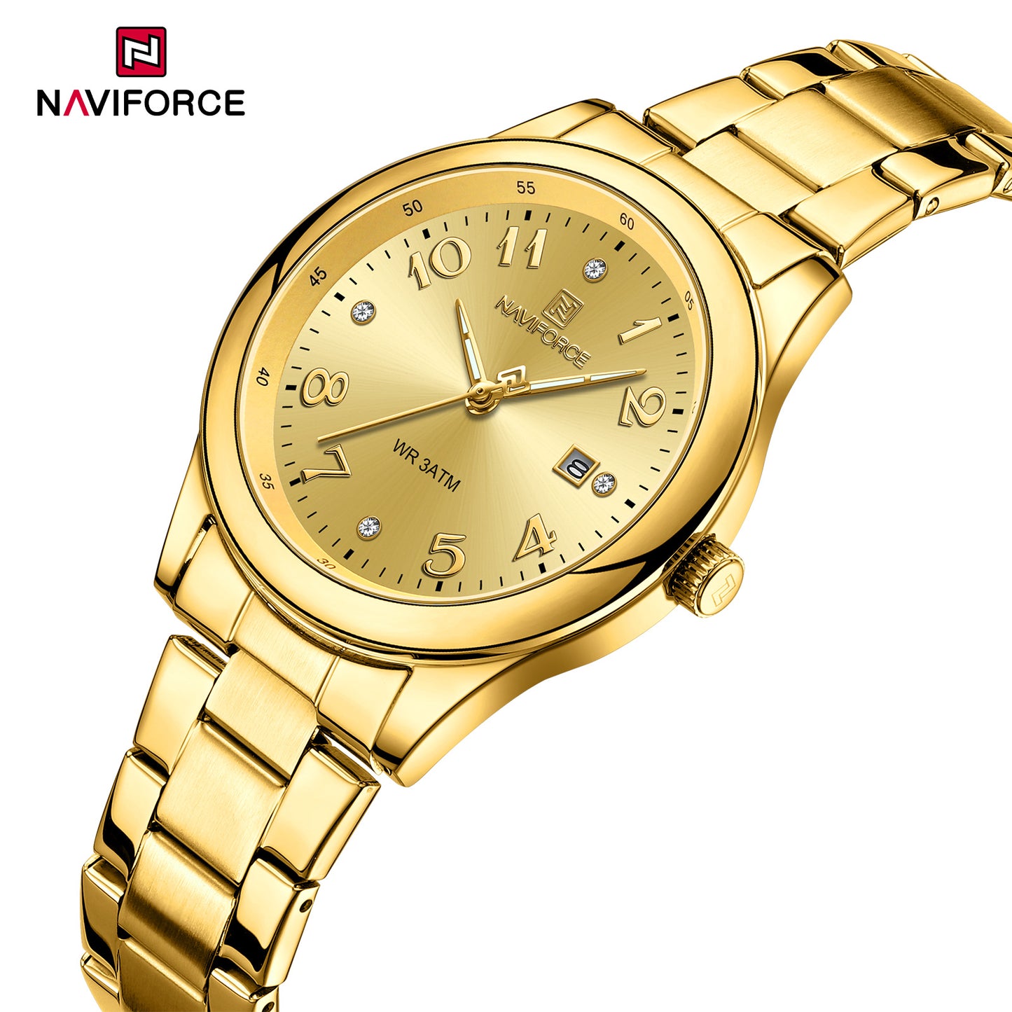 Naviforce 5059 Ascot Quartz Women Watch - Gold