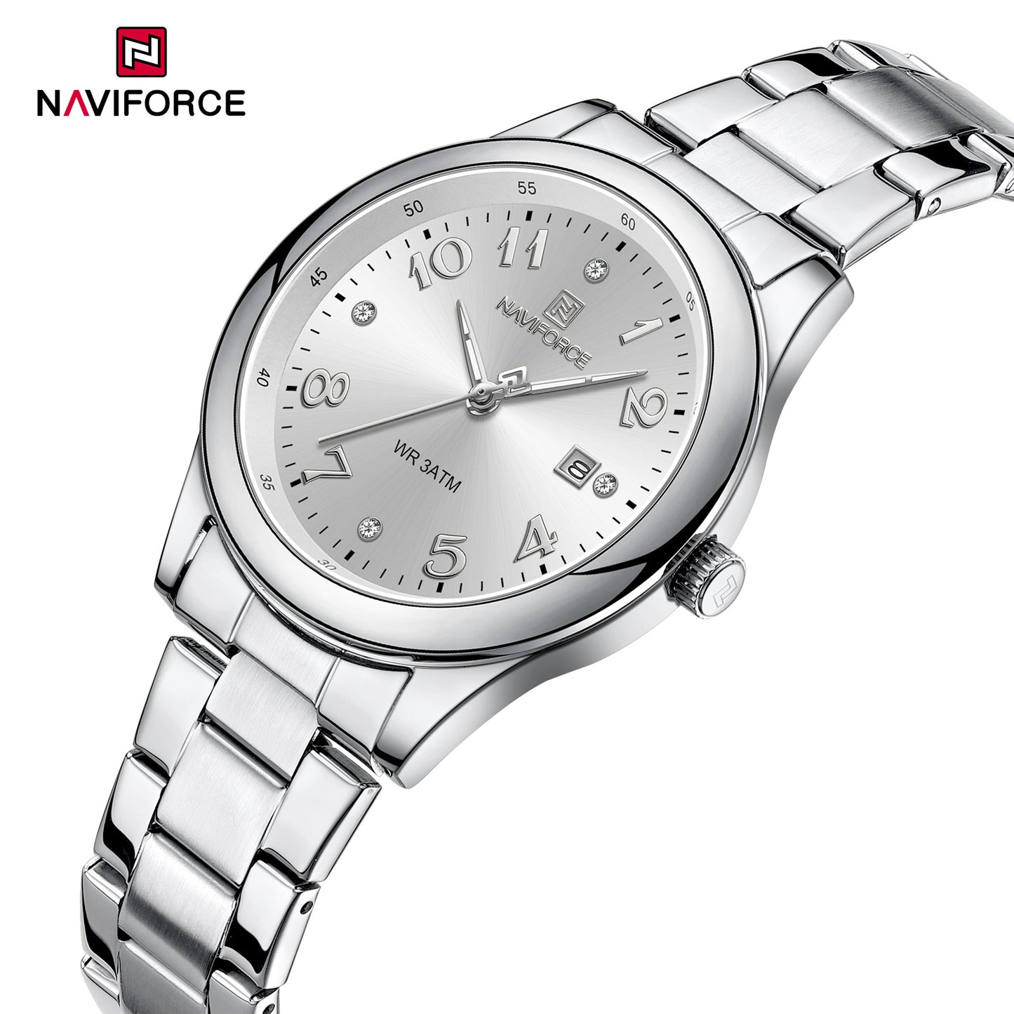 Naviforce 5059 Ascot Quartz Women Watch - Silver