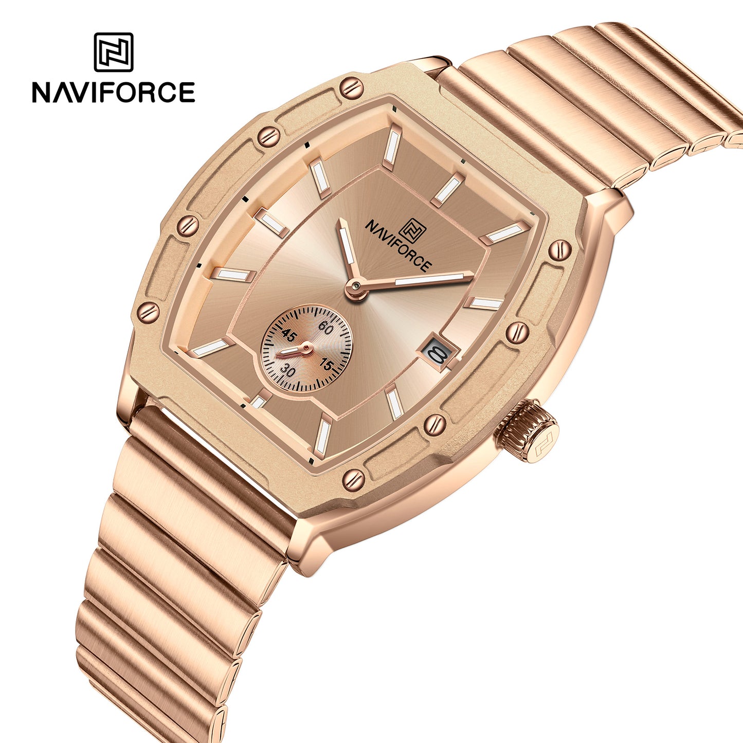 Naviforce NF8068 Paris Couple Watch - Rosegold