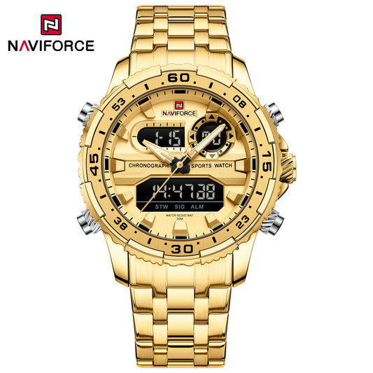 Naviforce 9234 Unicorn Men Watch - Gold