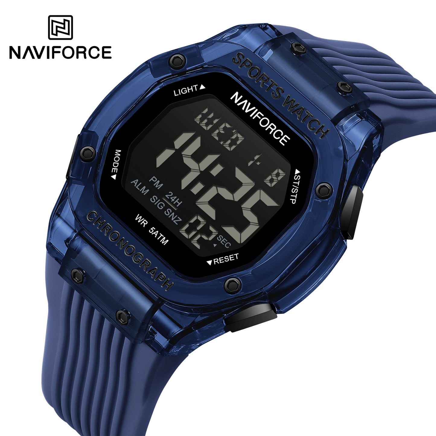 Naviforce 7113 Prime Digital Men Watch - Blue