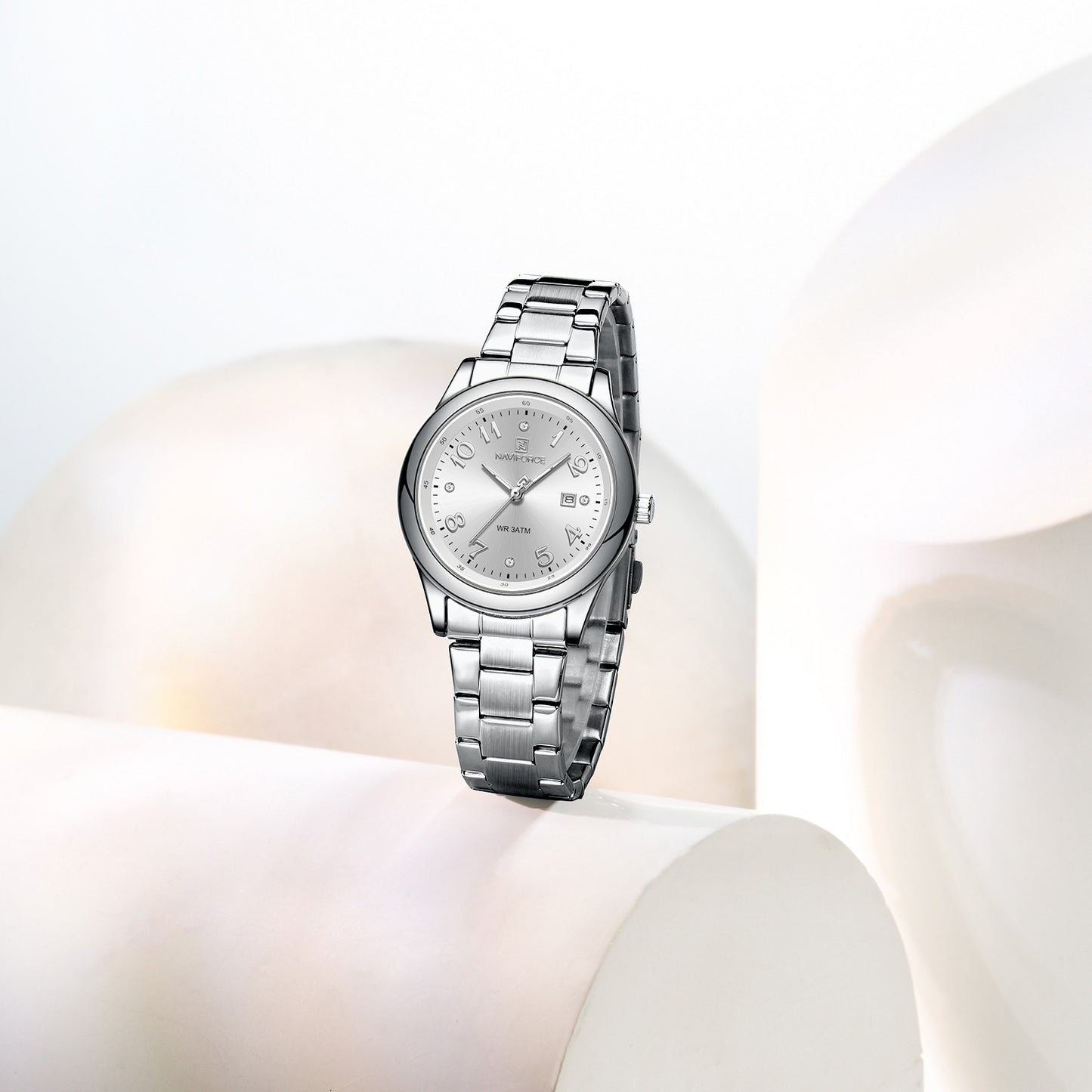 Naviforce 5059 Ascot Quartz Women Watch - Silver