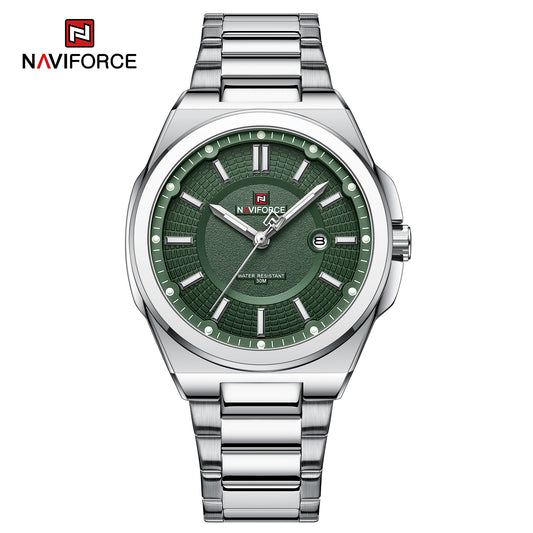 Naviforce 9212 Magnum Men Watch - Silver Green