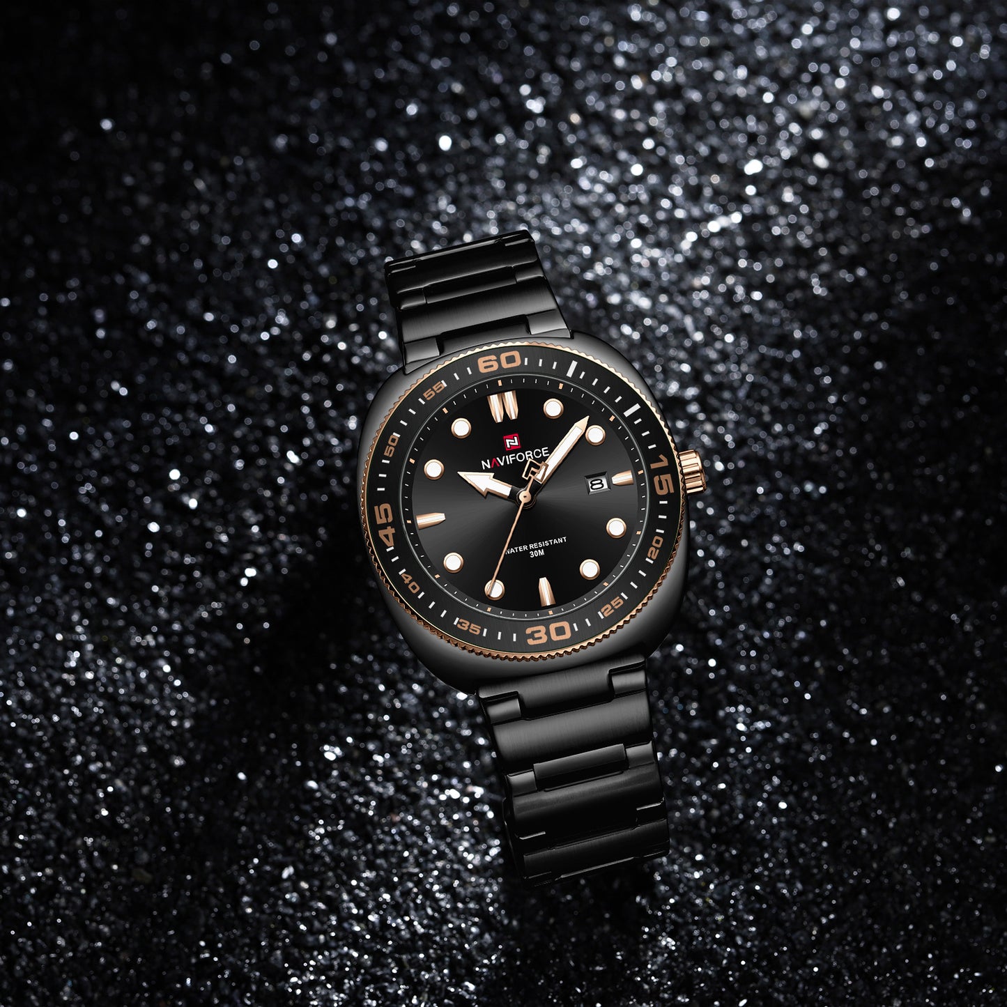 Naviforce 9250 Zala Men Watch - Black Rosegold