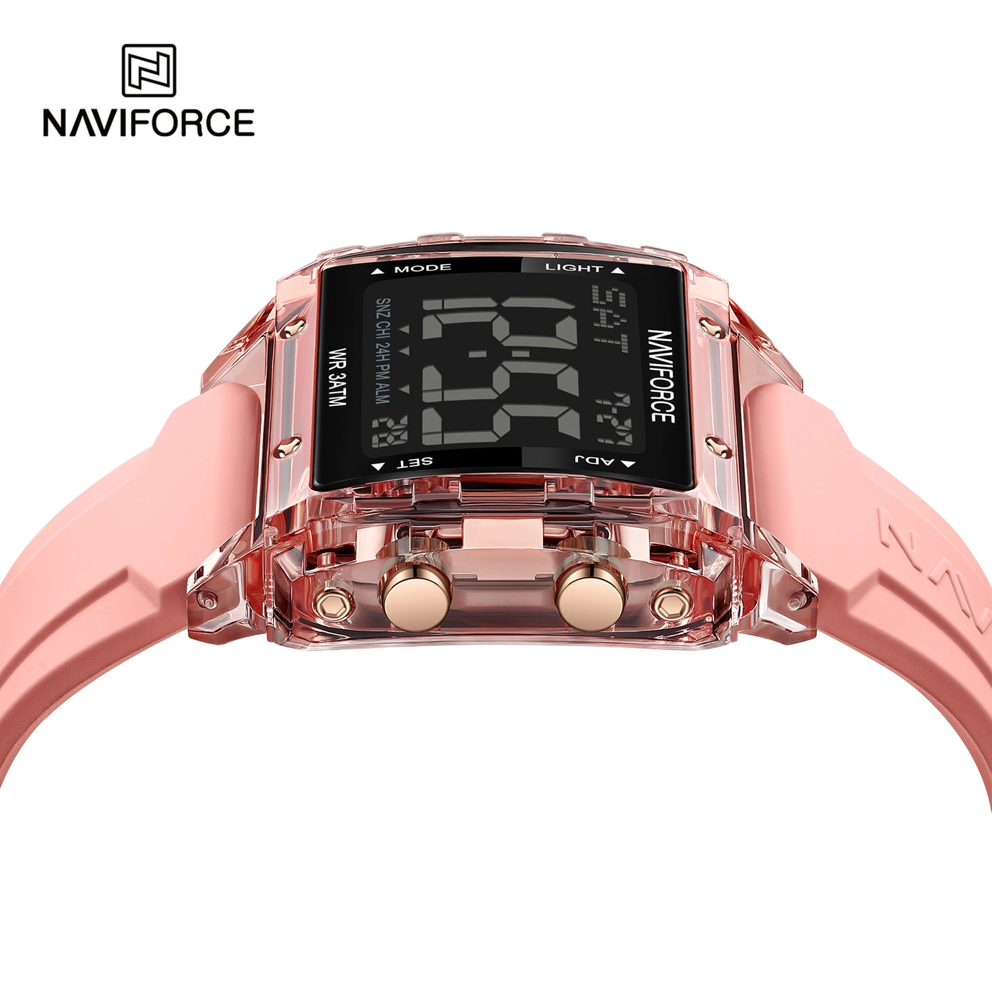 Naviforce 7101 Belladonna Silicone Women Watch - Peach