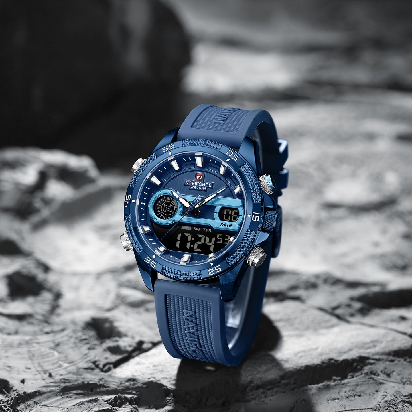 Naviforce 9223 Starfire Premium Men Watch - Blue