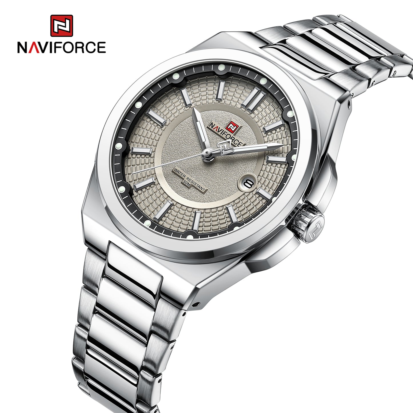 Naviforce 9212 Magnum Men Watch - Silver Grey