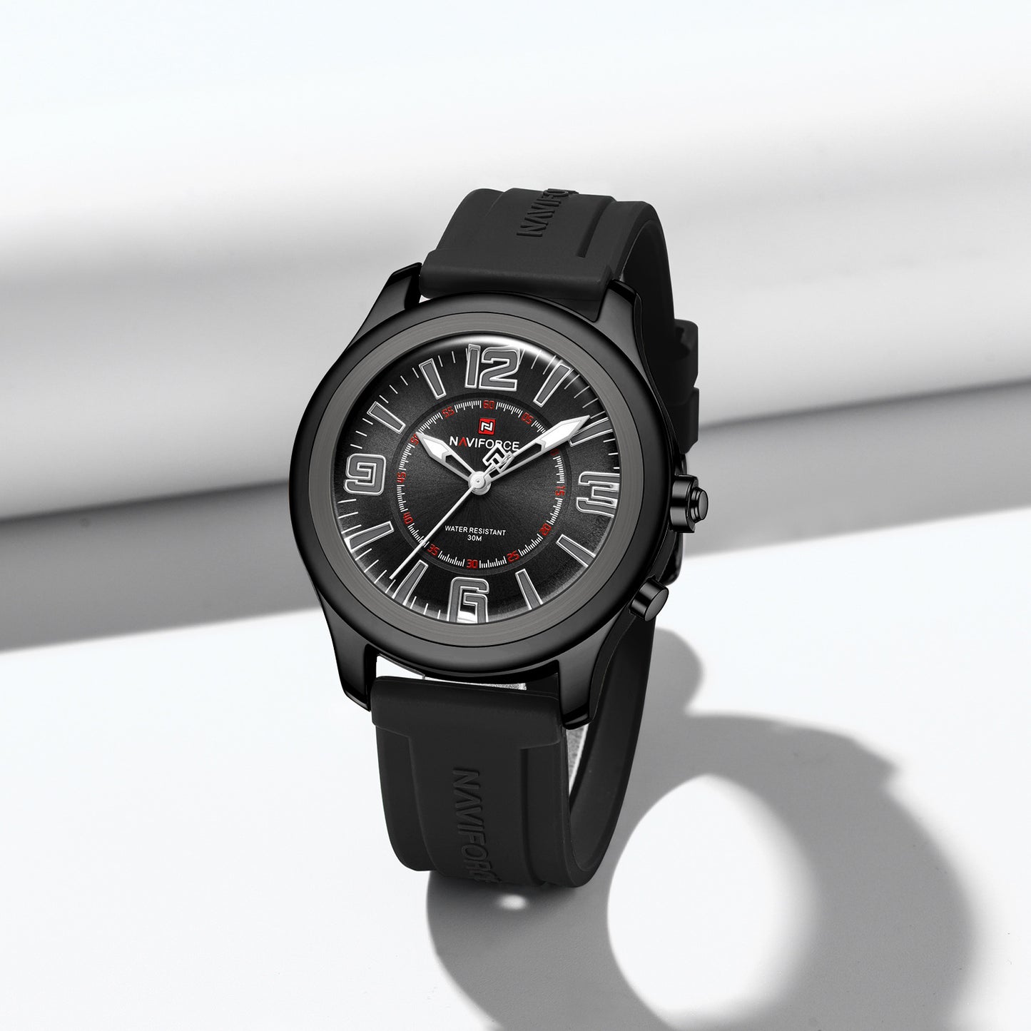 Naviforce 9256 Duotime Men Watch - Black