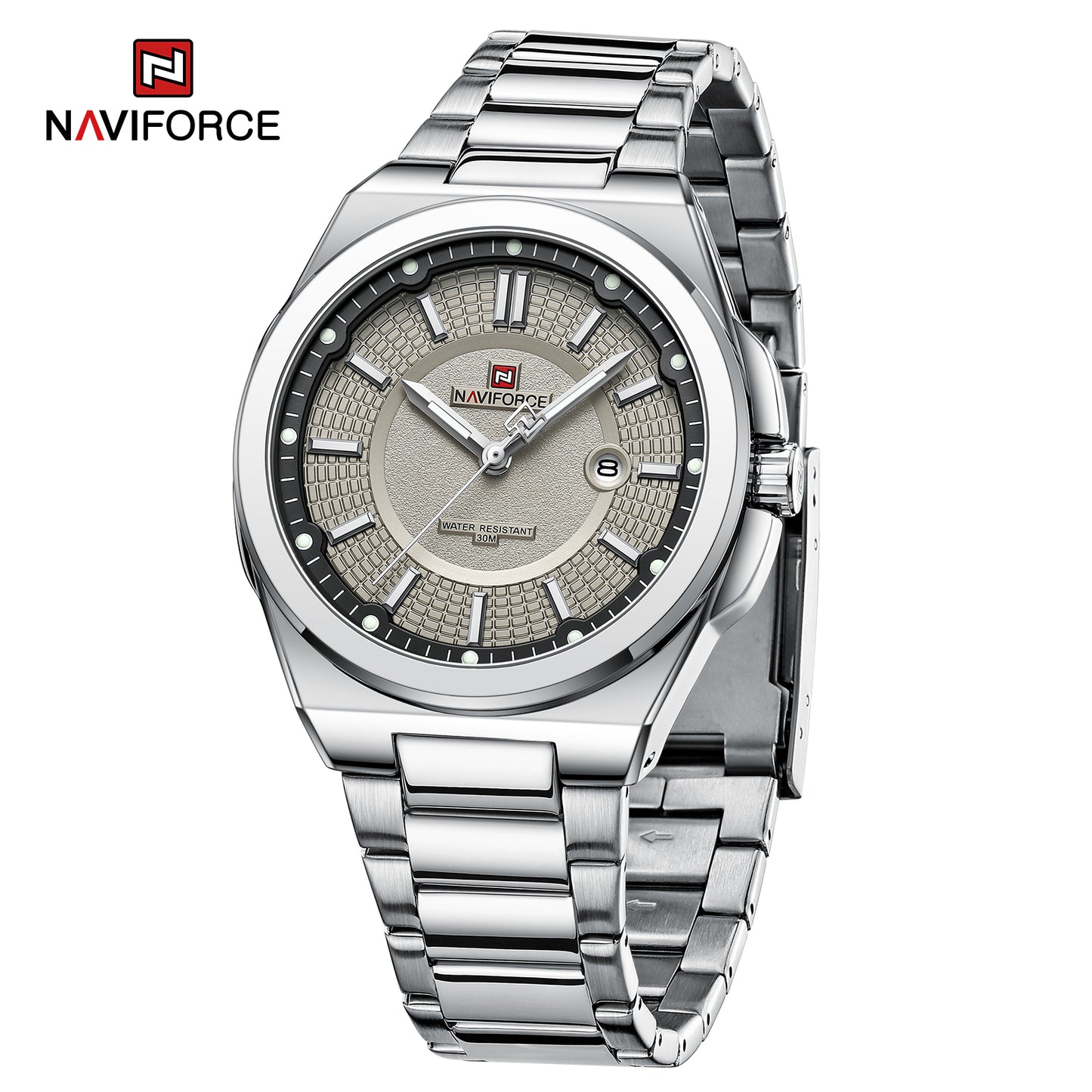 Naviforce 9212 Magnum Men Watch - Silver Grey