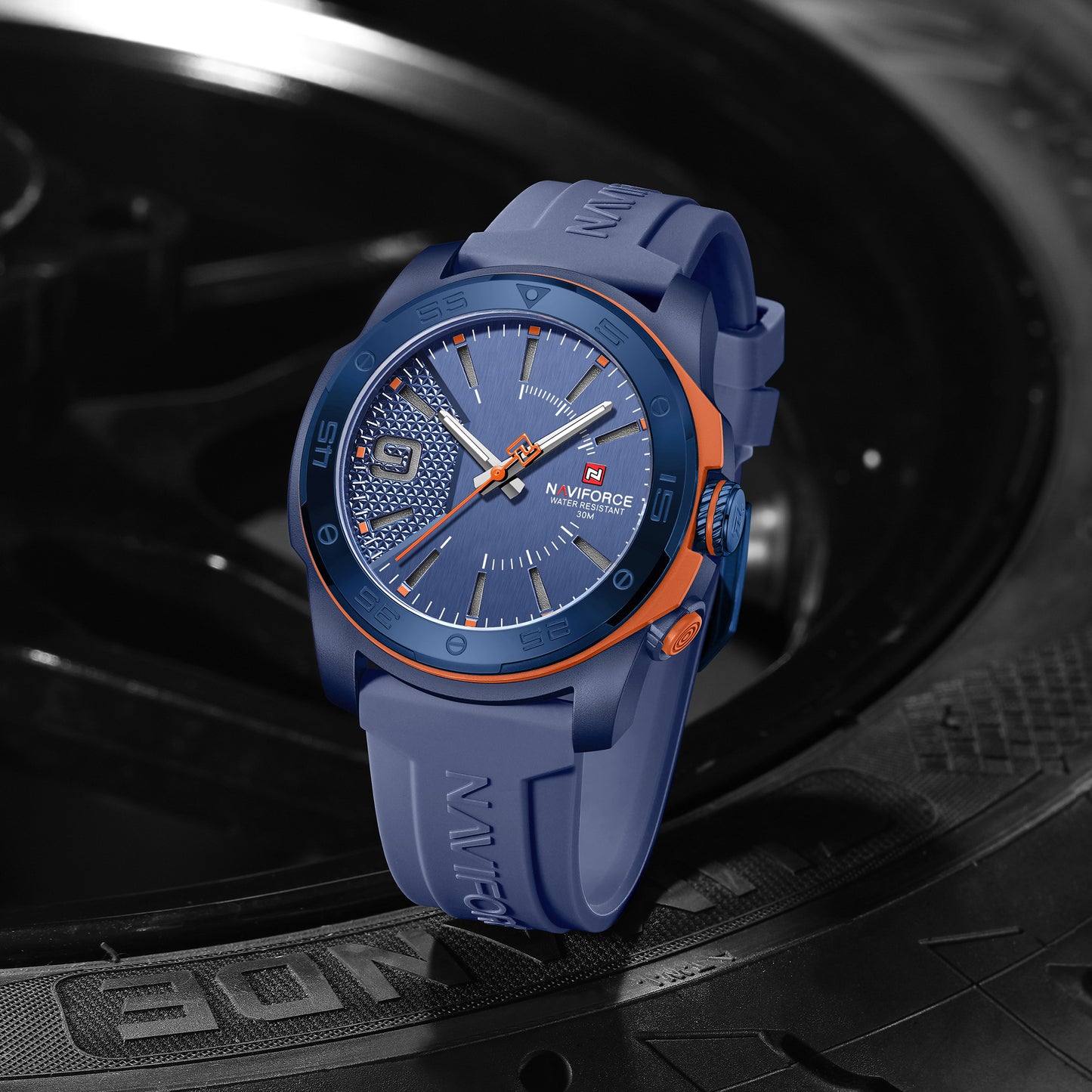 Naviforce 7112 Brigadier Silicon Men Watch - Blue