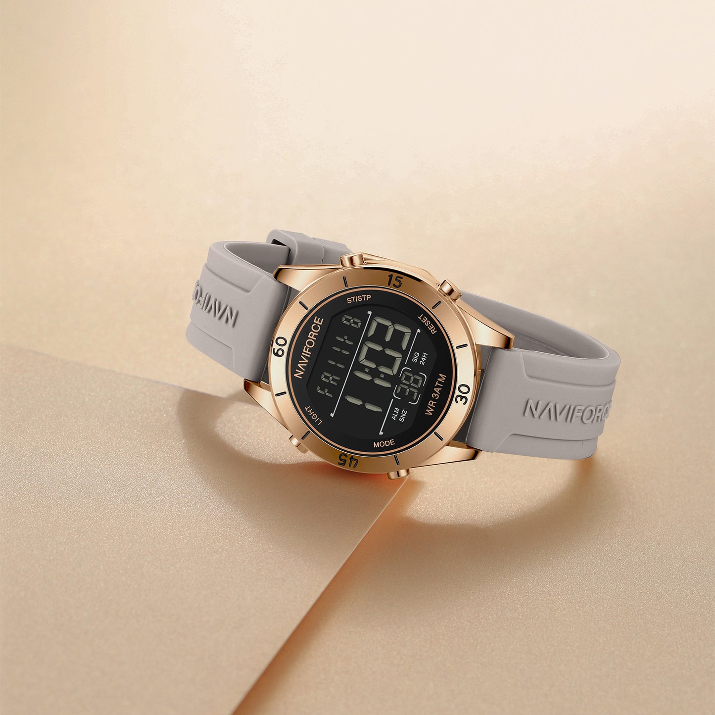 Naviforce 5054 Polo Digital Women Watch - Grey