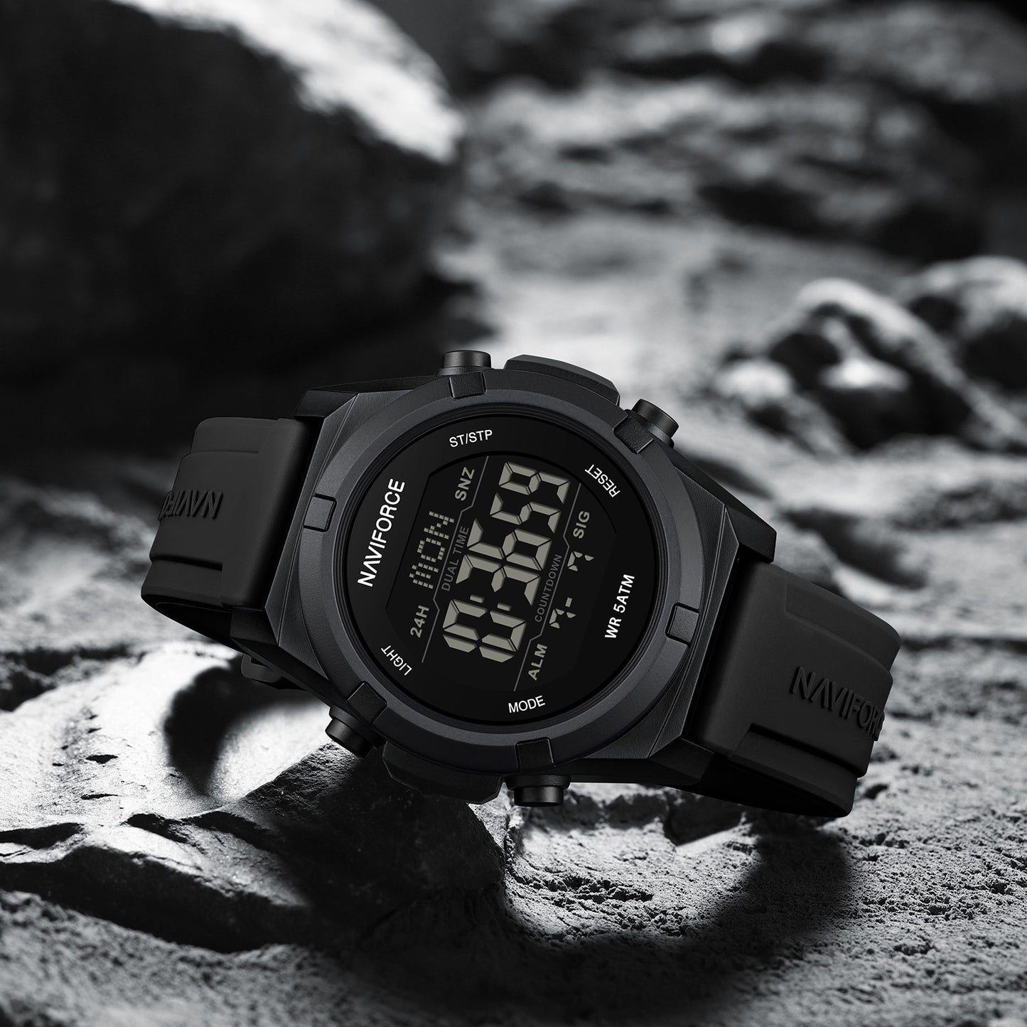Naviforce 7127 Matrix Digital Watch - Black
