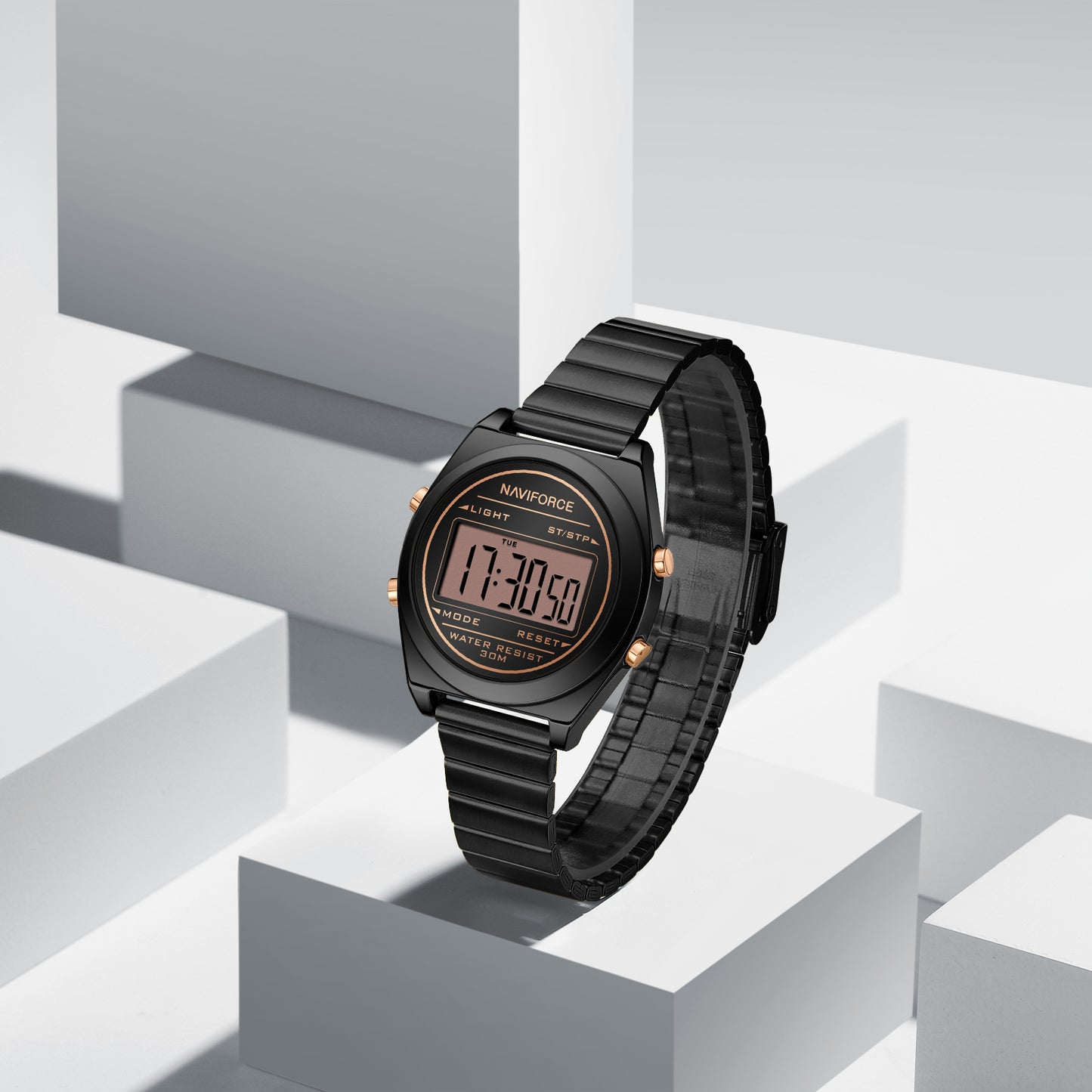 Naviforce 5066 Haute Digital Women Watch - Black