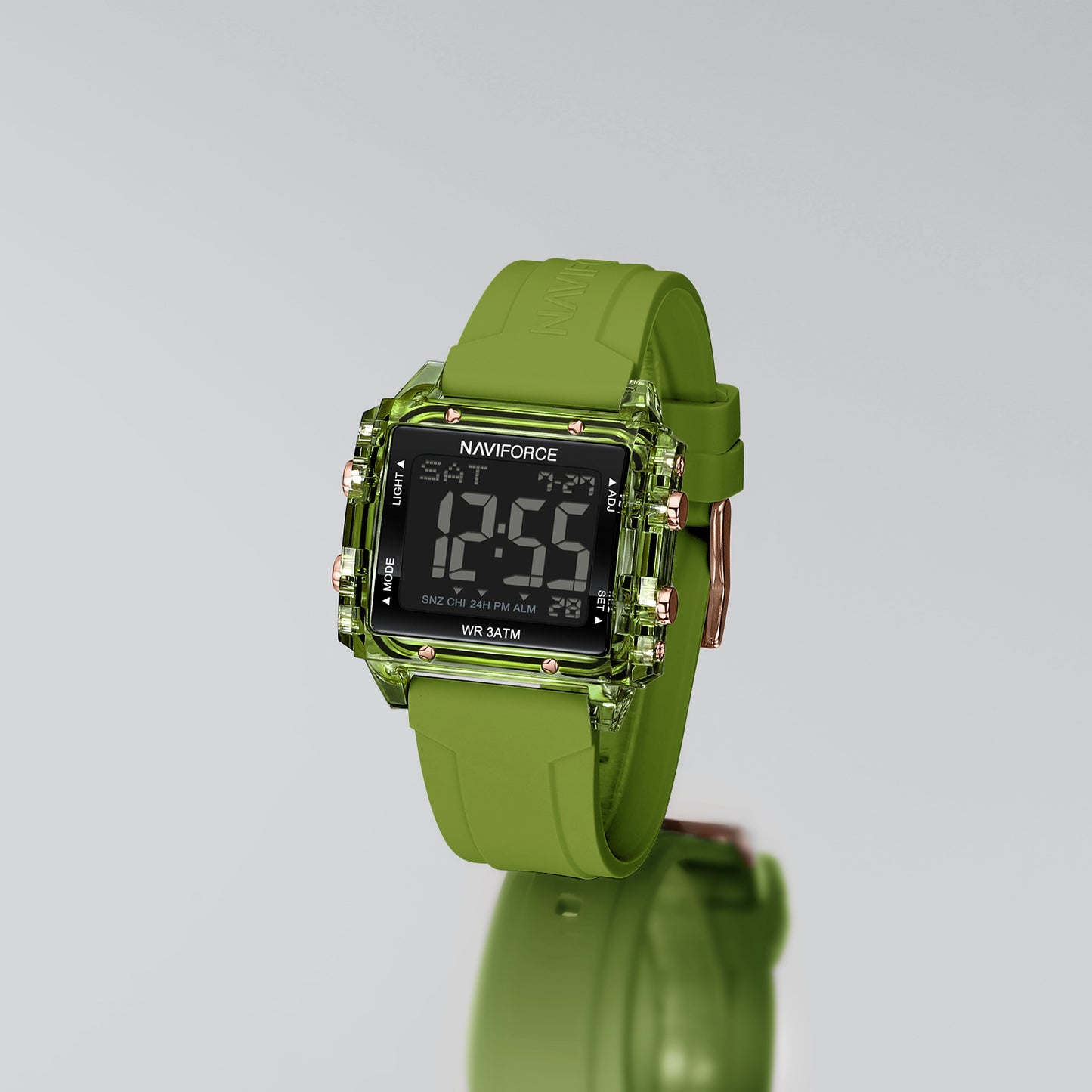 Naviforce 7101 Belladonna Silicone Women Watch - Green