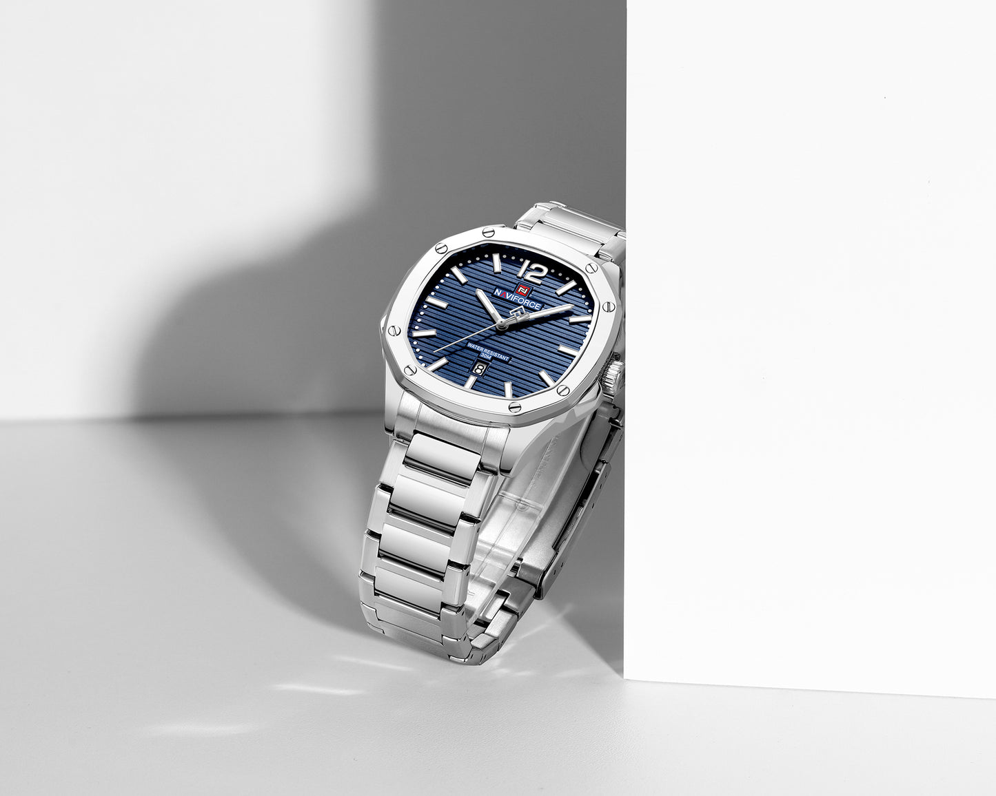 Naviforce 9243S Pantom Men Watch - Silver Blue