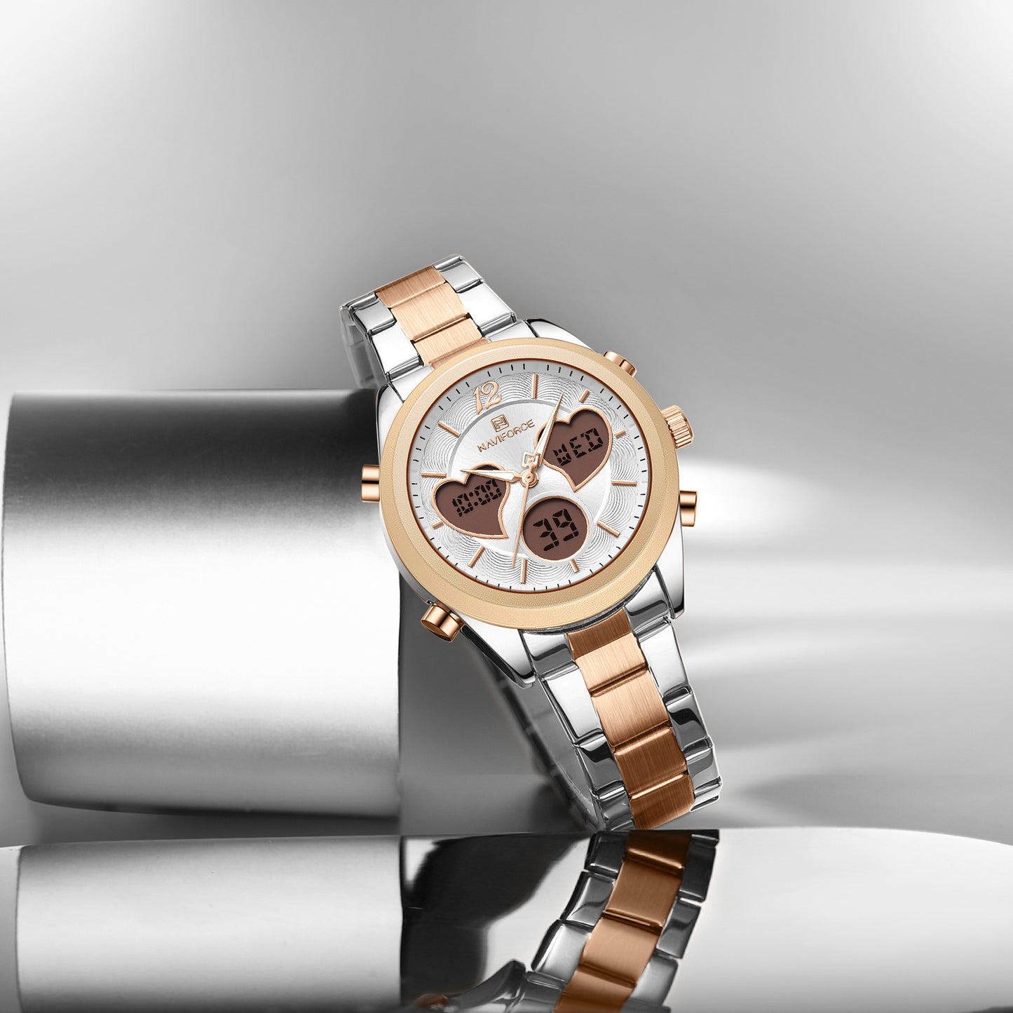 Naviforce NF5045 Lovie Women Watch - Silver Rosegold