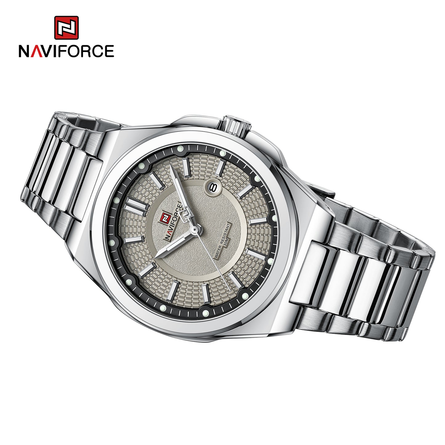 Naviforce 9212 Magnum Men Watch - Silver Grey