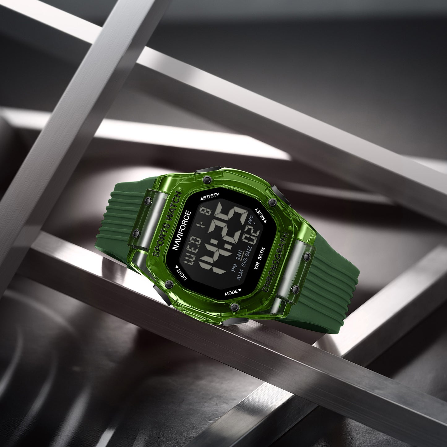 Naviforce 7113 Prime Digital Men Watch - Green