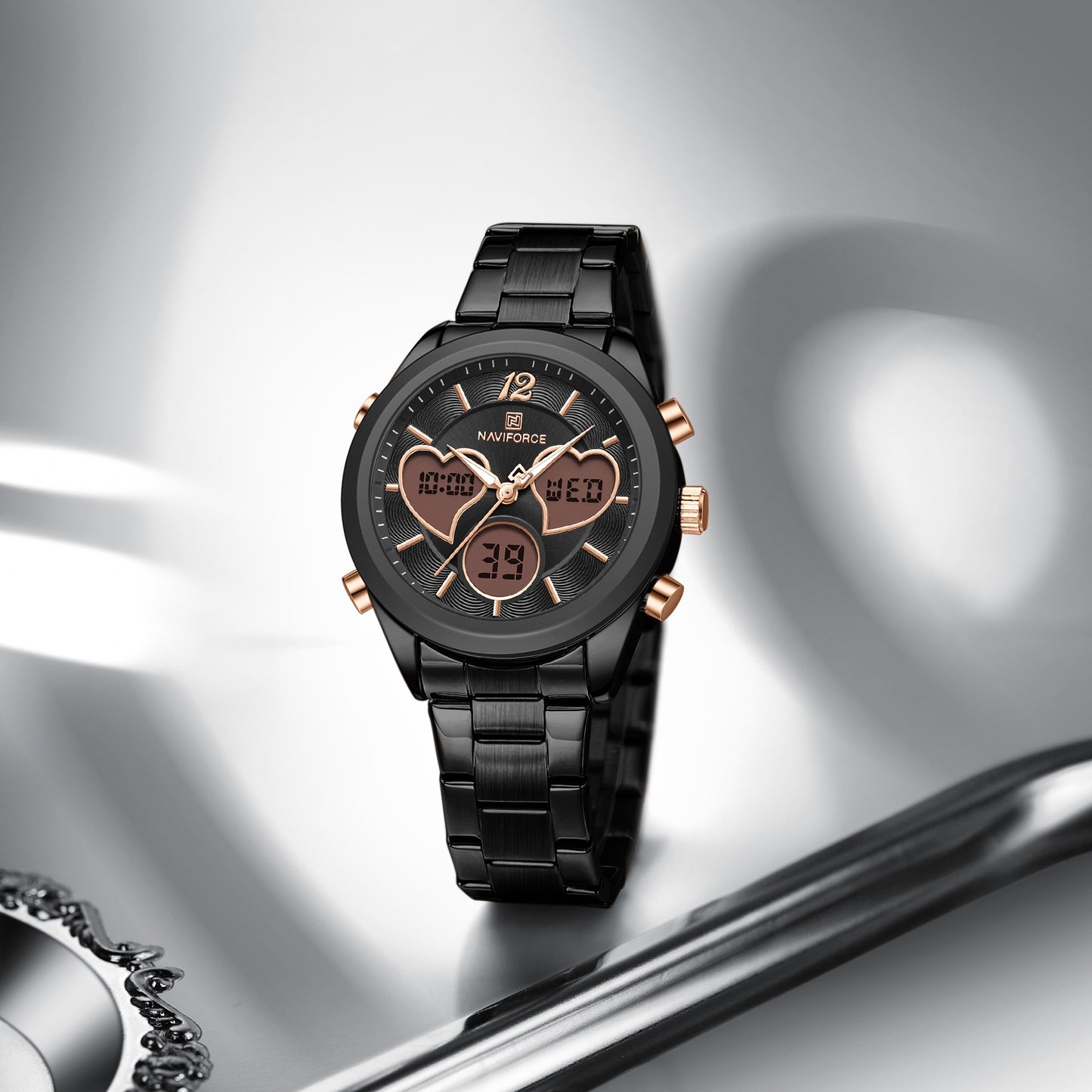 Naviforce 5045 Lovie Women Watch - Black