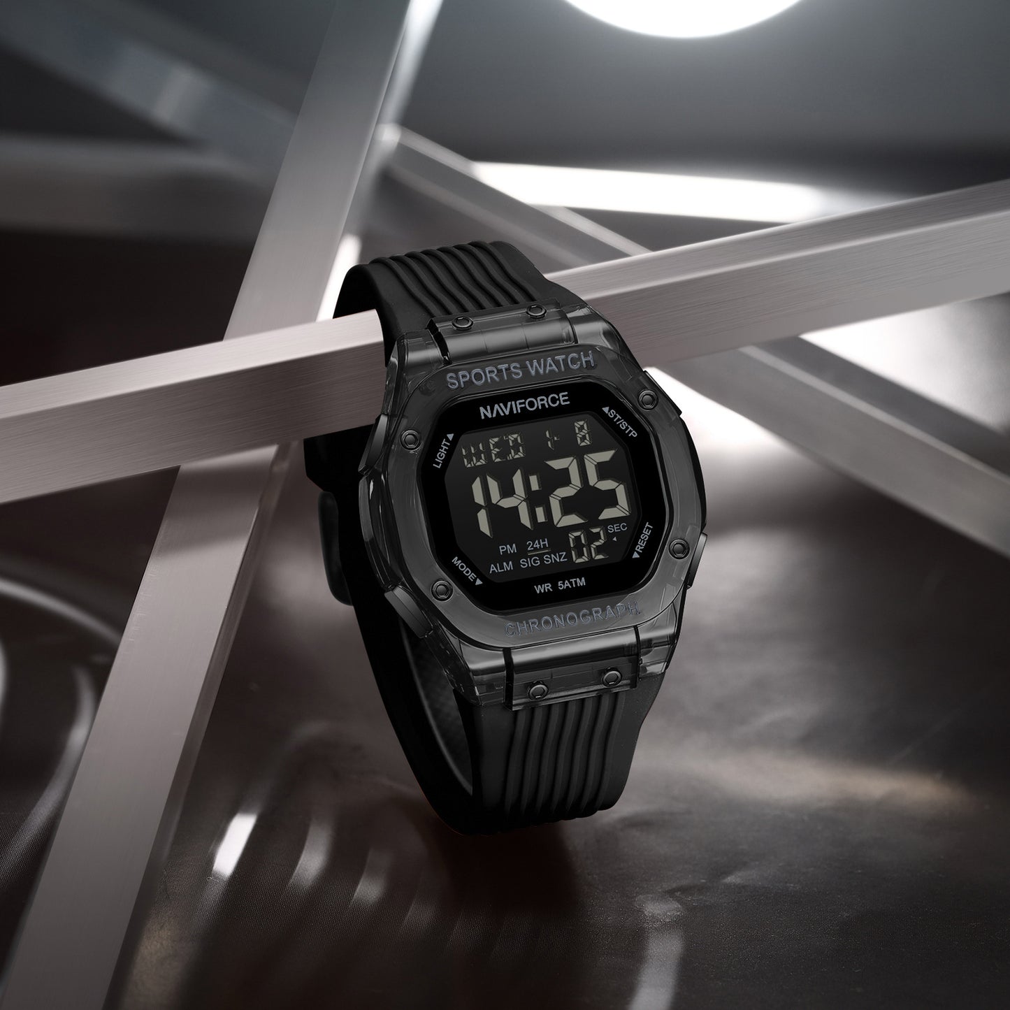 Naviforce 7113 Prime Digital Men Watch - Black