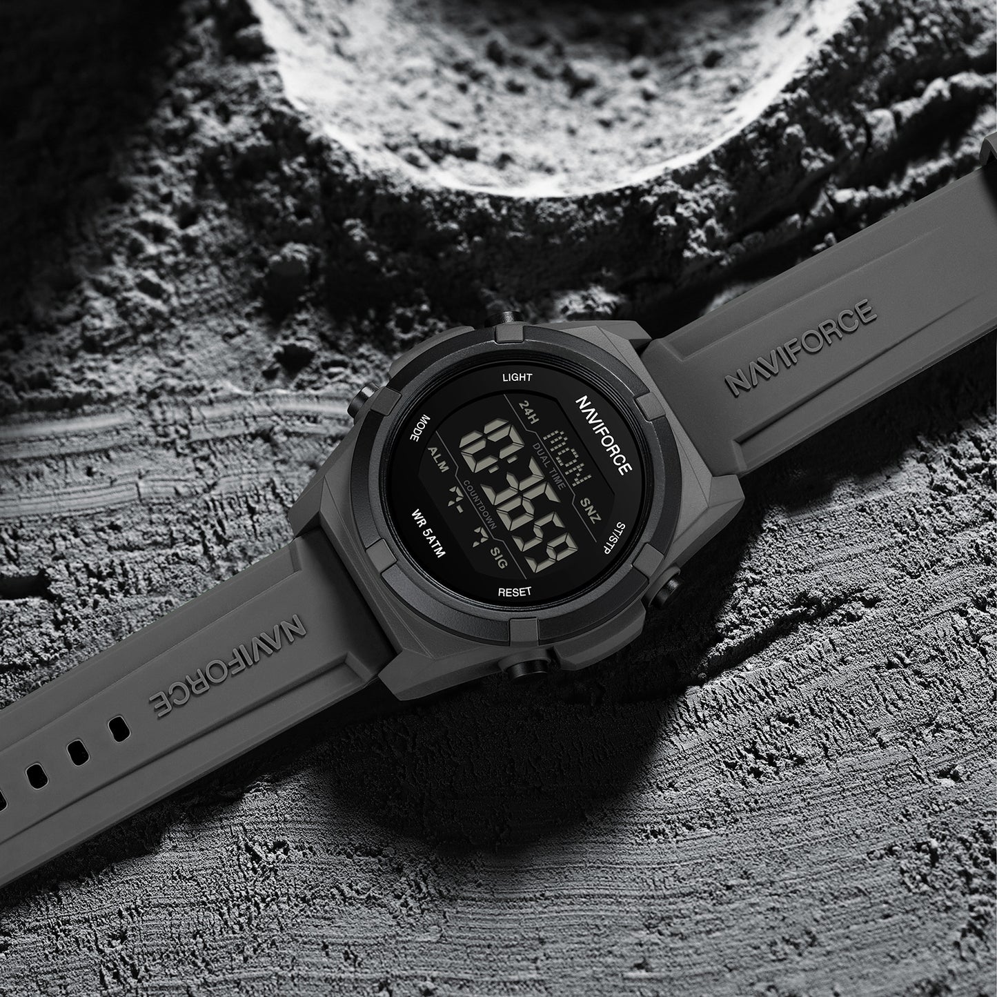 Naviforce 7127 Matrix Digital Watch - Dark Grey