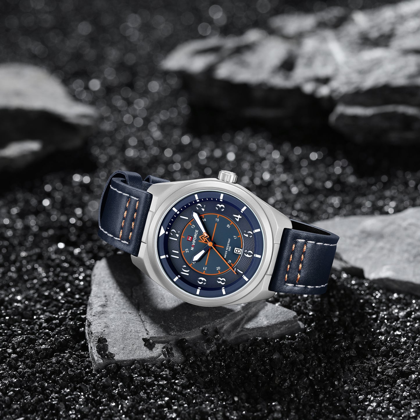 Naviforce 9281L Gambit Men Watch - Silver Blue