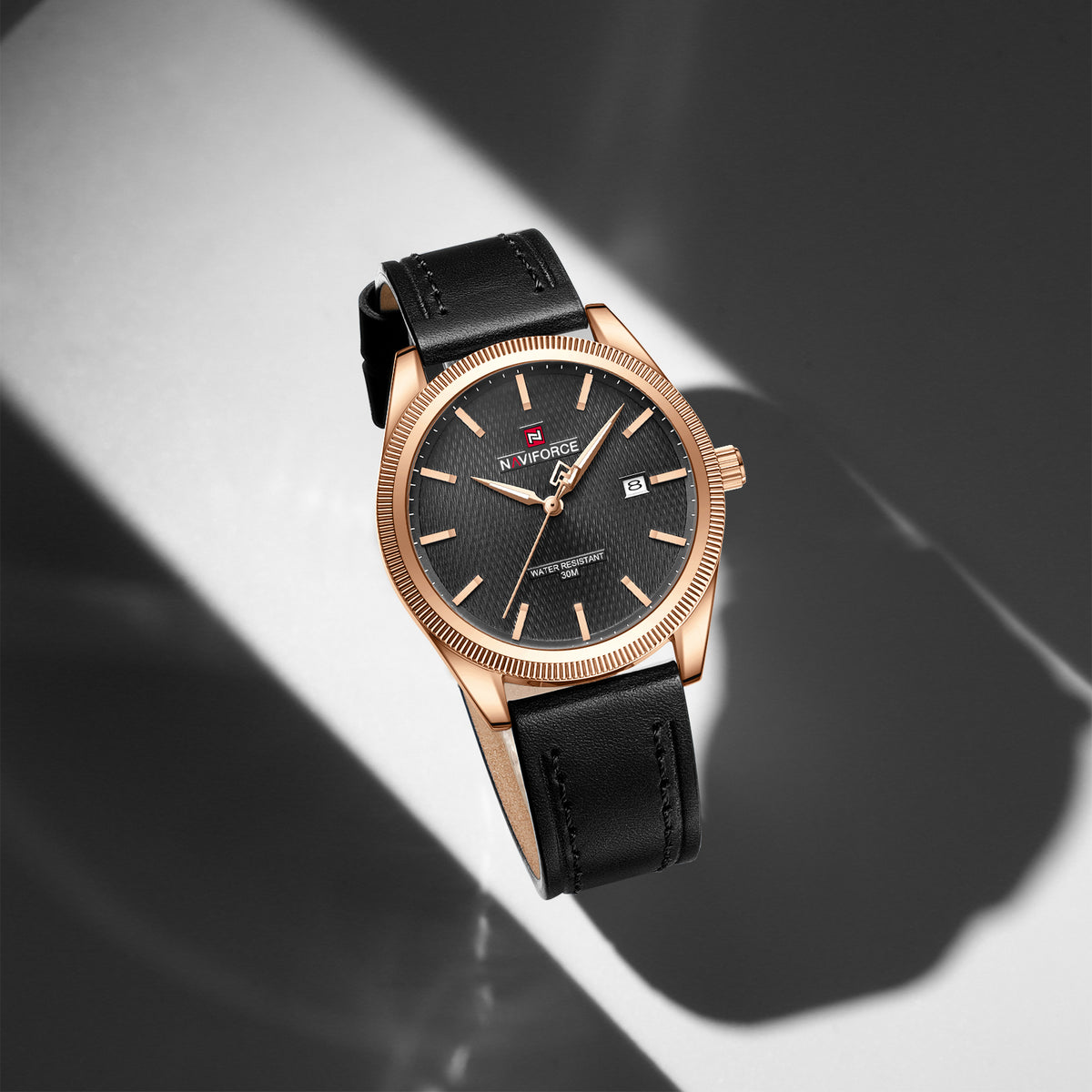 Naviforce 9276L Maison Classic Men Watch - Black RoseGold