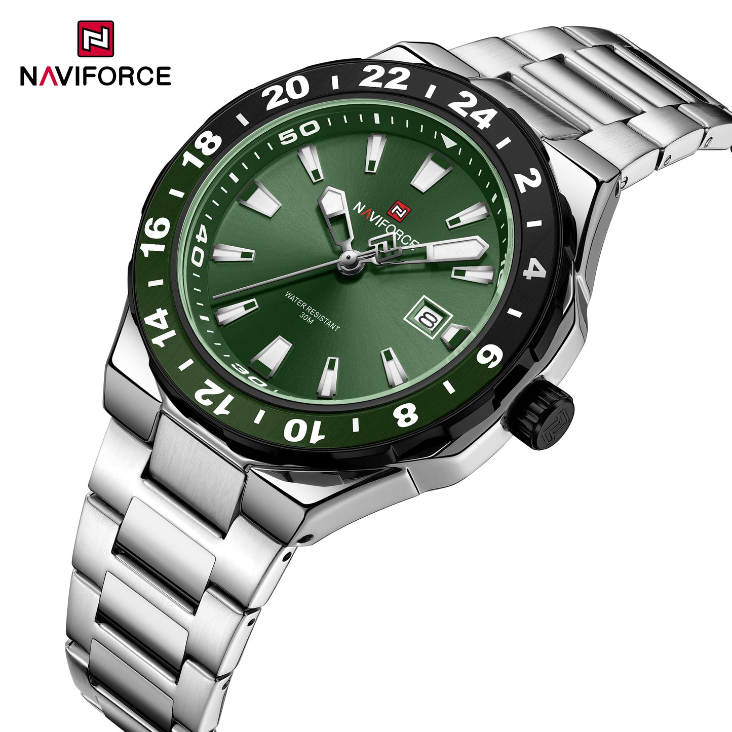 Naviforce NF9249 Freedom Men Watch - Silver Green