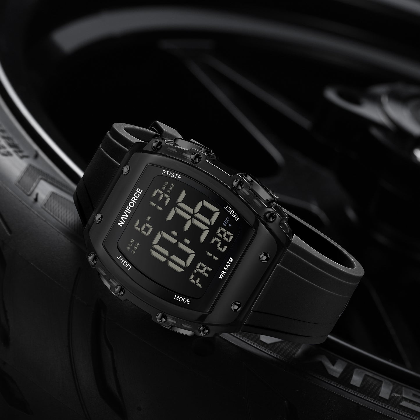 Naviforce 6107 Integral Digital Men Watch - Black