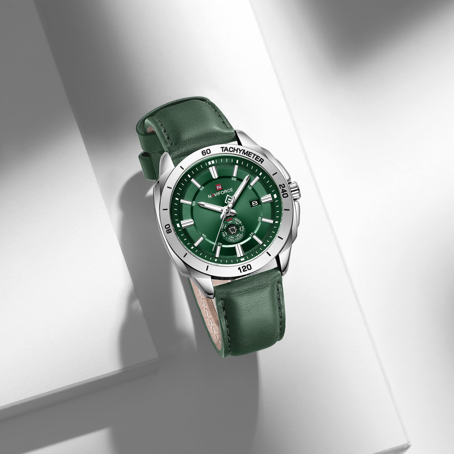 Naviforce 9269 Ascot Men Leather Watch - Green