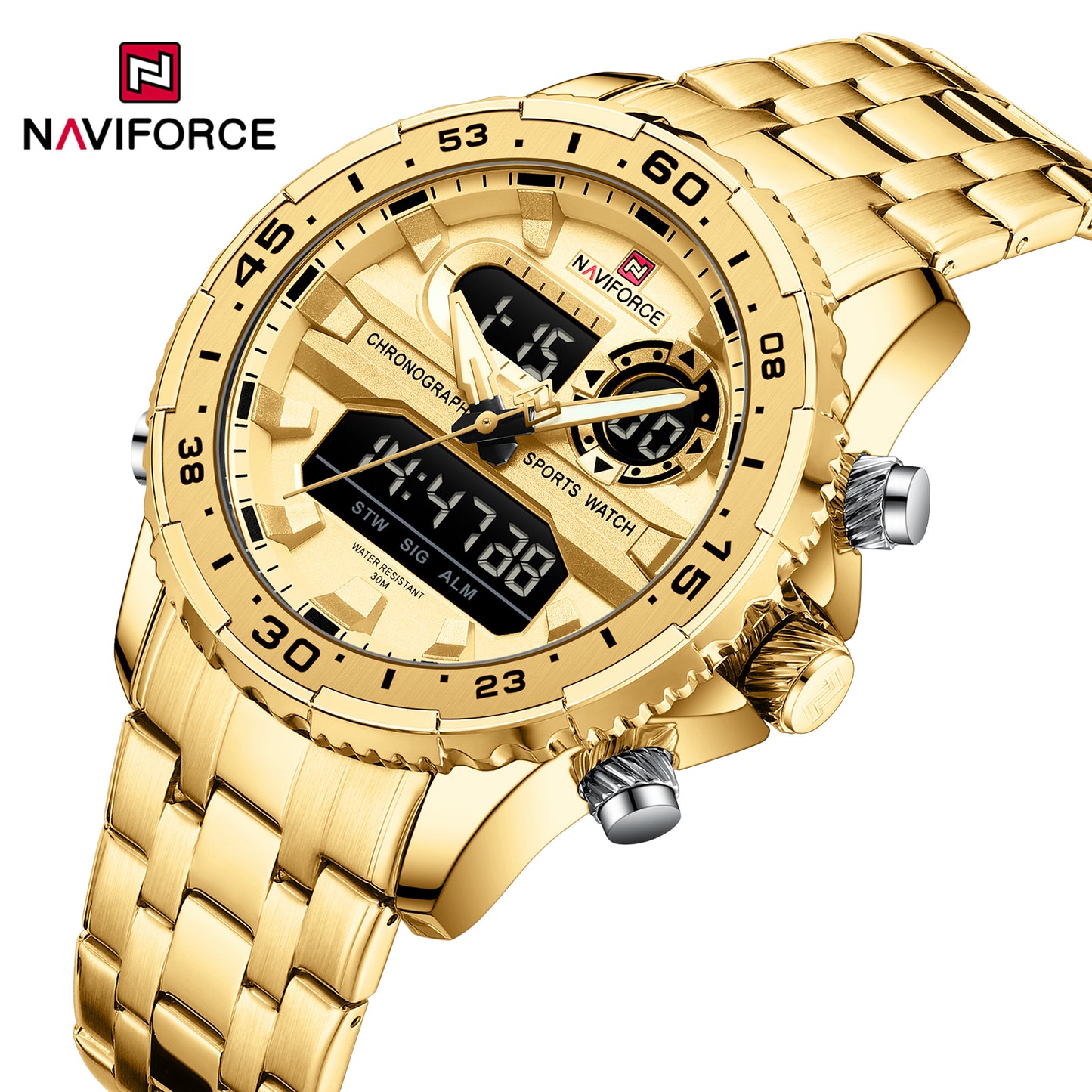 Naviforce 9234 Unicorn Men Watch - Gold