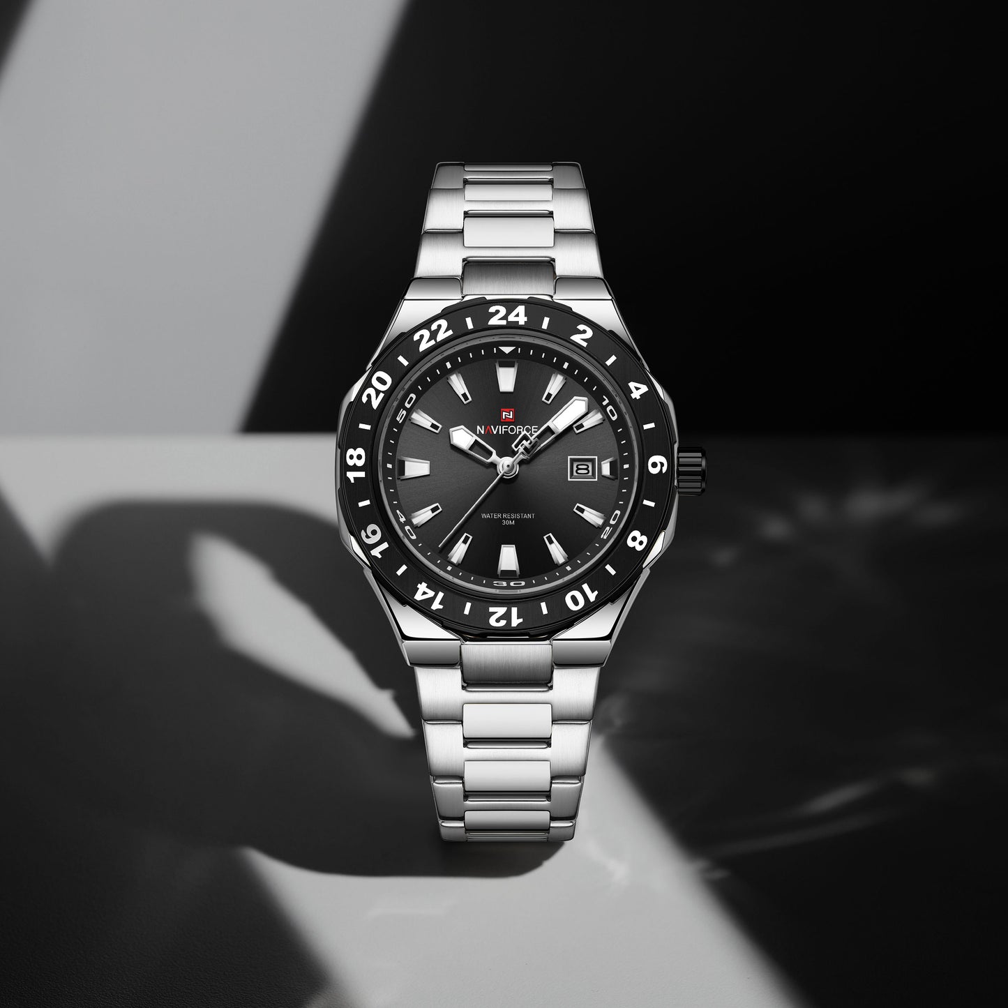 Naviforce NF9249 Freedom Men Watch - Silver Black